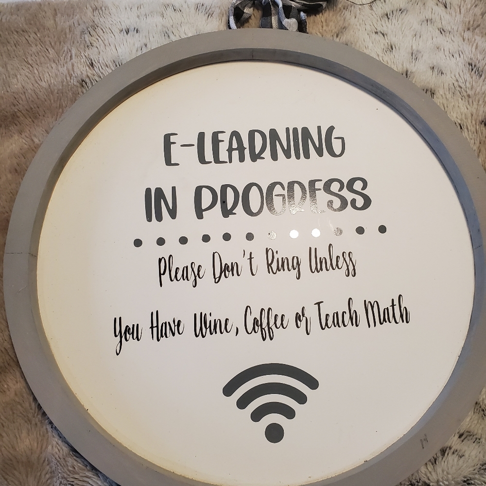 E-learning Wooden Sign